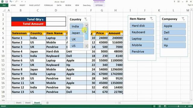 How To Use ? Slicer ?? Amazing Time Saving Tool In Excel