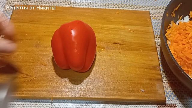 Рыба с овощами на сковороде. смотреть онлайн