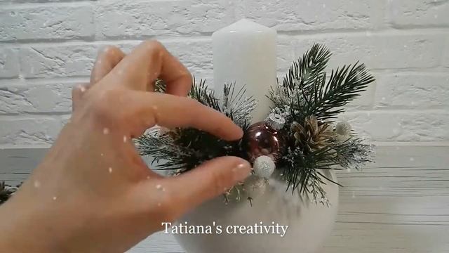 ПОДСВЕЧНИК НОВОГОДНИЙ СВОИМИ РУКАМИ ? ИЗ ТОВАРОВ Fixprice ? НОВОГОДНИЙ ДЕКОР  ? DIY CHRISTMAS DEKOR