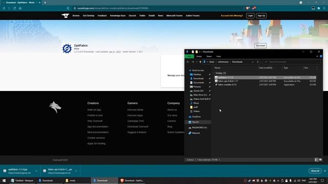 Minecraft 1.17 Optifine And Fabric Tutorial Optifabric смотреть онлайн