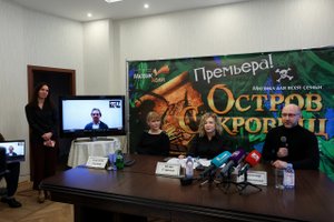 14.02. Пресс-Конференция к Премьере «Остров сокровищ» Театр «Мюзик-Холл» Пресс-показ - фрагменты.