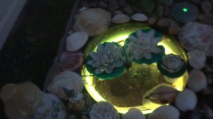 Сделал фонтан с подсветкой под водой