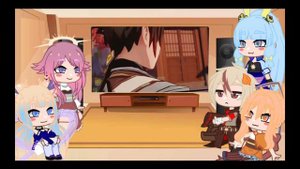 Genshin Impact react to Morax and Barbatos {GACHA CLUB}