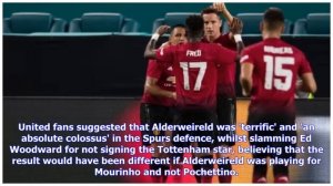 Manchester United fans react on Twitter to target Toby Alderweireld's performance