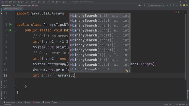 Java Arrays || Tips And Tricks #coding