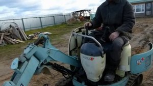 ПЕРВЫЙ ЗАПУСК МИНИ-ЭКСКАВАТОРА  YANMAR B1U ПОСЛЕ ТРЕХ ЛЕТ ПРОСТОЯ