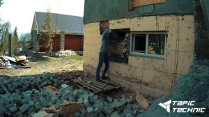 Демонтаж кирпичной стены. Расширение оконного проема