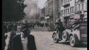 Львов во время немецкой оккупации, 1941 год. Документальный сюжет из немецкой кинохроники.