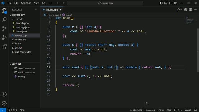 #15. Лямбда-выражения. Объявление и вызов | Язык С++ для начинающих смотреть онлайн