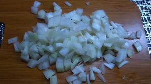 Стручковая фасоль с курицей и овощами.