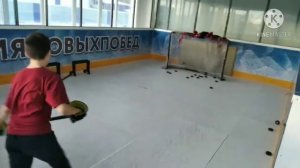 Тренируюсь: бросал шайбу в ворота