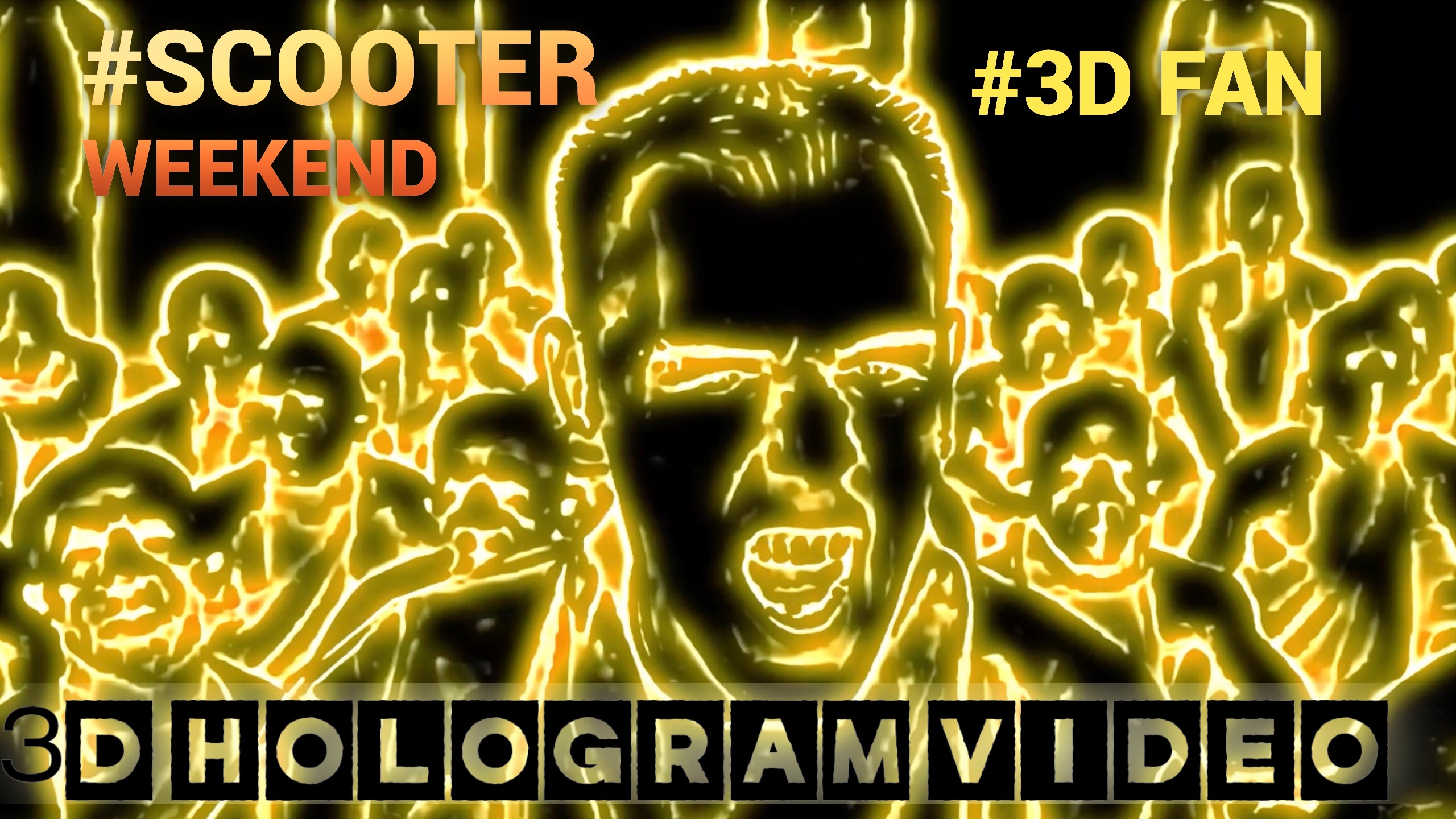 Scooter Weekend 2024.  3D голограмма. Для 3D вентилятора. #3dhologram #hologram