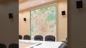 Настенная карта Москвы с каждым домом