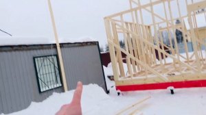 Каркасный дом со вторым светом и антресолью
