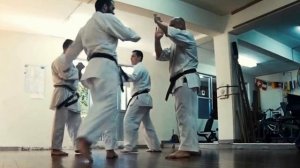Training full contact kumite Uechi Ryu with Gustavo Sampaio (Brazil) 5 dan Uechi Ryu Karate do