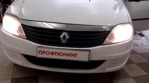 Renault Logan шлифовка, полировка, восстановление фар