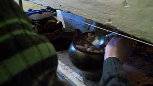 Картошка со свининой и приправами, запеченая в русской печи 3 серия