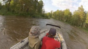 сплав Юрюзань. в Александровку по реке на лодке часть2