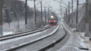 Электропоезд ЭП2Д-0091 ЦППК перегон Петелино - Голицыно