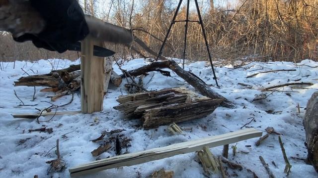 SHTF Winter Survival - Abandoning the 4x4 Sprinter in -22°C - Bushcraft