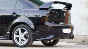 Накладка на задний бампер для Mitsubishi Lancer X Zodiak / rear spoiler / Тюнинг