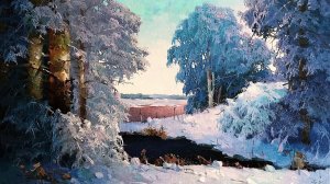 Зимние лирические пейзажи художника Виктора Быкова