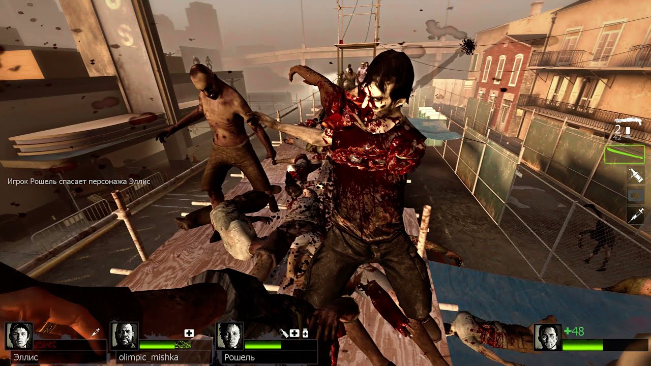 Left 4 Dead 2 Приход. Теперь все катится на юг. Кооперативное прохождение вдвоем.