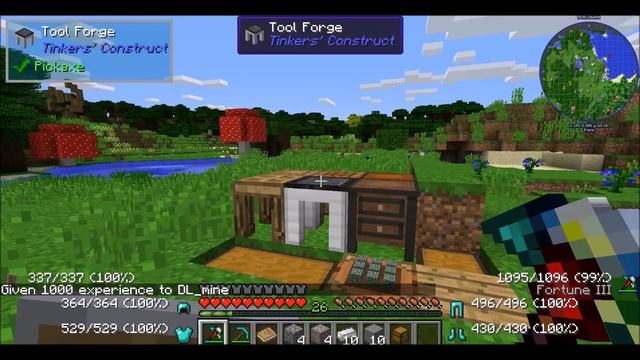 The best  Minecraft 1.12 tinker's construct pickaxe!!!(Must watch) смотреть онлайн