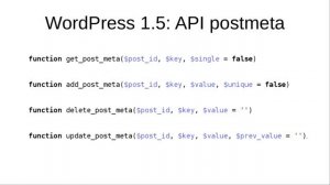Introducción a metadatos/custom fields en WordPress | Meta API para desarrolladores vídeo 1