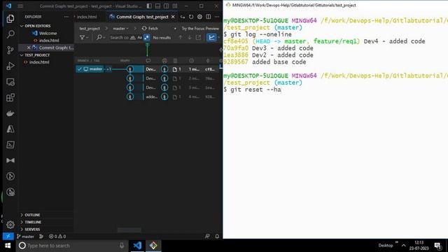 Git Merge Command смотреть онлайн