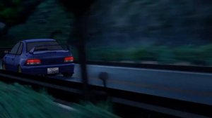 Takumi Tries Single-Handed-Steering in the Impreza (Initial D Fifth Stage)