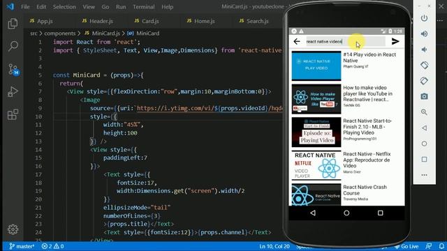 #6 Fixing video thumbnail issue | YouTube clone | React Native tutorial смотреть онлайн