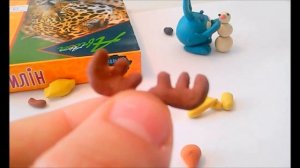 Как Слепить Смешарика Лосяша из пластилина.Made of clay. Smesharik Losyash(Elk)Video for children!