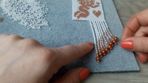 Гердан с ангелочком в технике ндебеле. Часть 3