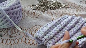 МК Сумка "Ракушка" из трикотажной пряжи / Knitted yarn shell bag