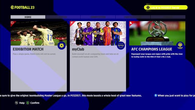 PES 2017 Graphic menu eFootball 2023