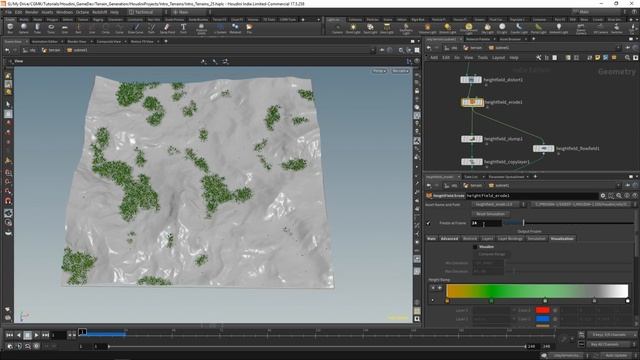 25 Создание объекта (ландшафта) в Houdini Digital Assets смотреть онлайн