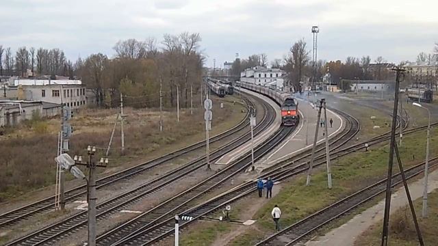 ТЭП70-0278 с поездом №664 Псков — Москва. смотреть онлайн
