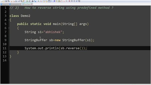 Reverse string using predefined method using JAVA in Hindi Video - 2. смотреть онлайн