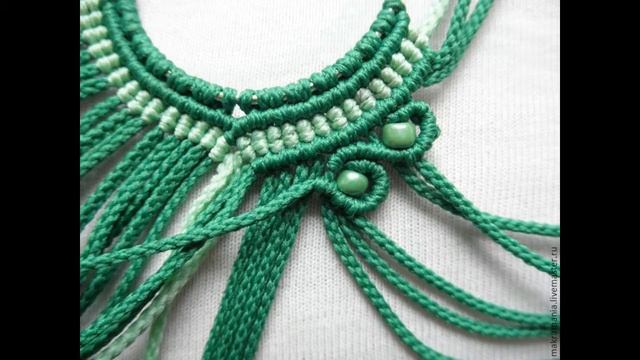 серьги в технике микромакраме-Юна Титаренко-tutorial On Page