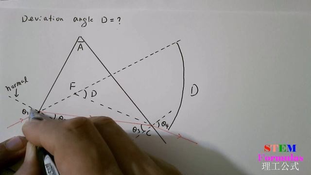Optics: prism: how to calculate the deviation angle смотреть онлайн