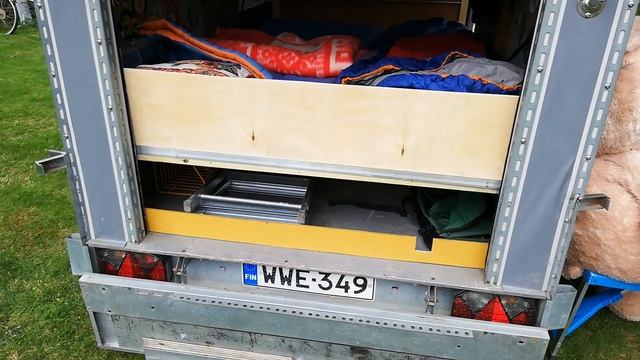 Прицеп своими руками на базе стандартного бортового прицепа. Развёртывание лагеря. смотреть онлайн