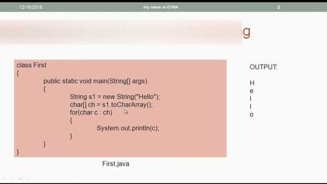 String API in Java | #21 | toCharArray() Method | Convert String to character Array in Java