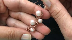 Wedding Necklace with 8mm pearls and 6mm pearls.