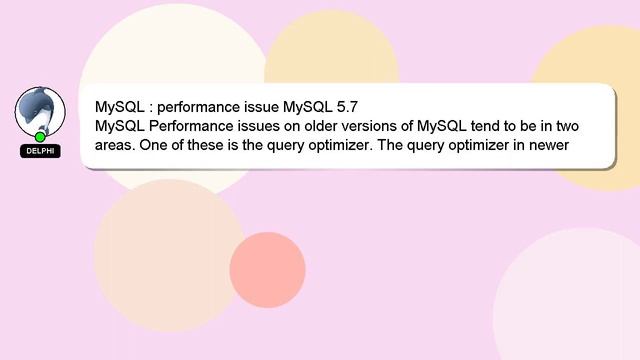 MySQL : performance issue MySQL 5.7