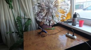 DIY Ростовые цветы. Огромный белый одуванчик из изолона. Часть 2. White dandelion of isolone