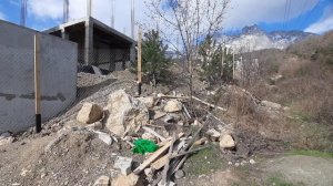 подпорная стена из витых габионов. осмотр участка.