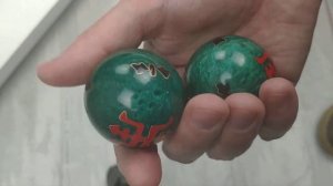 Китайские шарики для рук зелёный