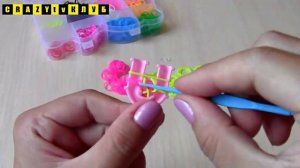 # 4 Браслет Французкая Коса из резинок на рогатке Как сделать