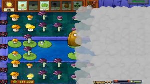Plants vs Zombies - прохождение в тумане 4-4 (четвертый уровень)